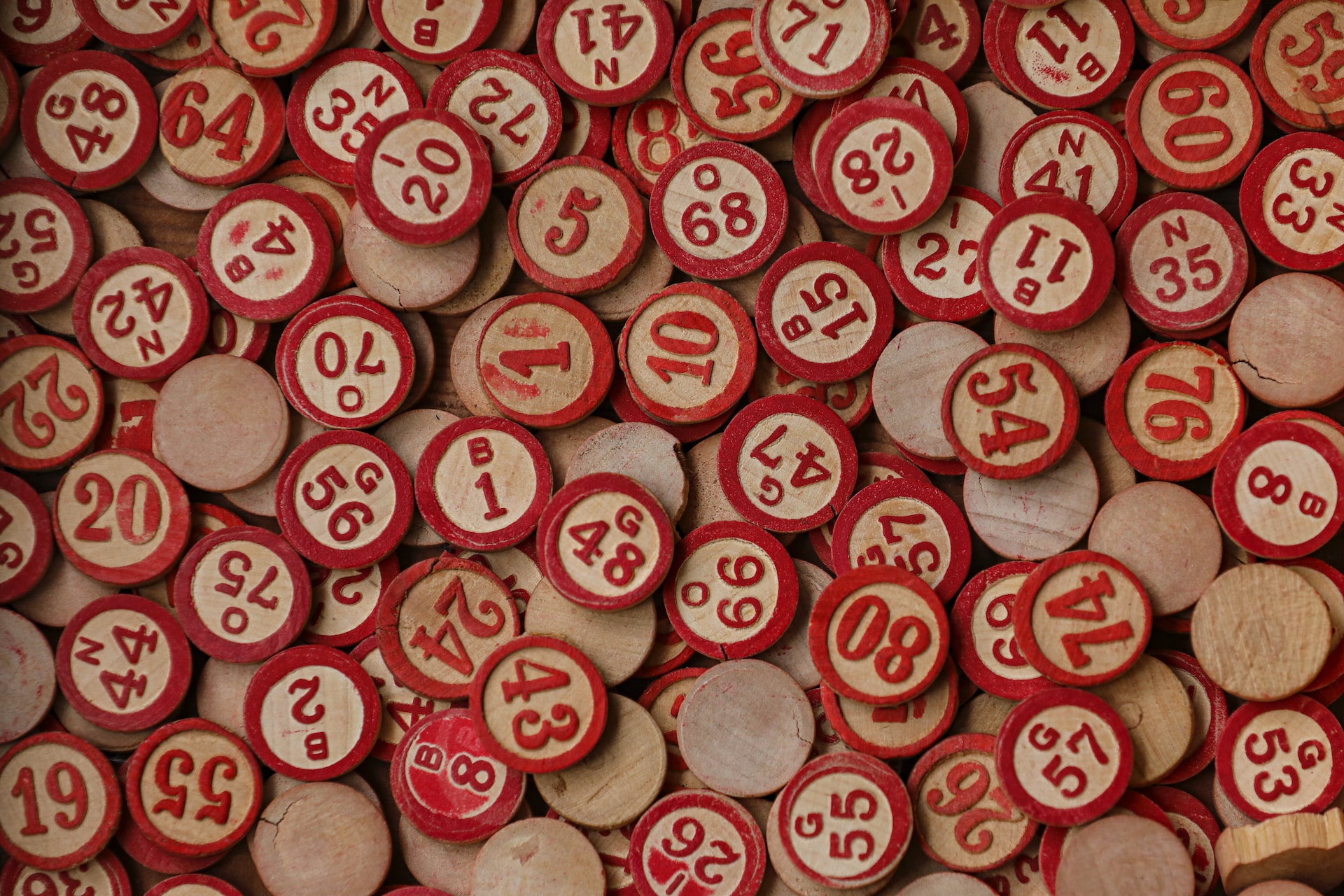 collection of bingo chips